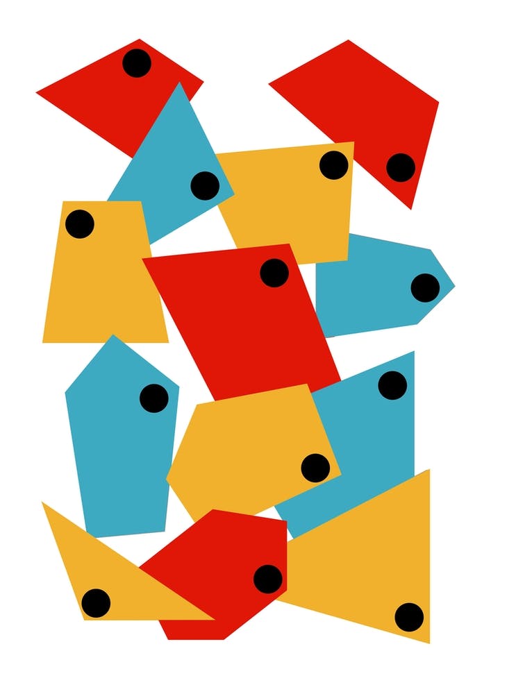Red, Yellow and Blue Geometric