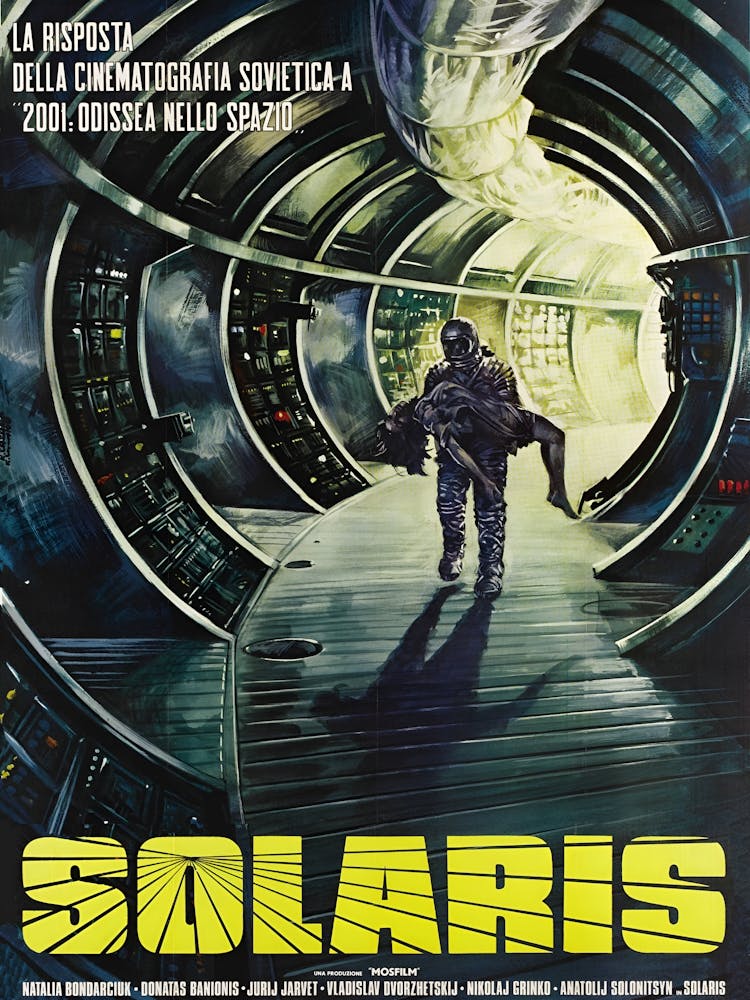 Solaris Soviet Scifi Movie Poster Couple In The Tunnel