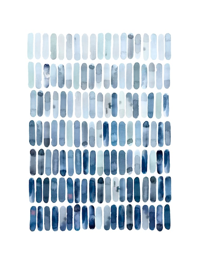 Blue Geometric Ombre Art