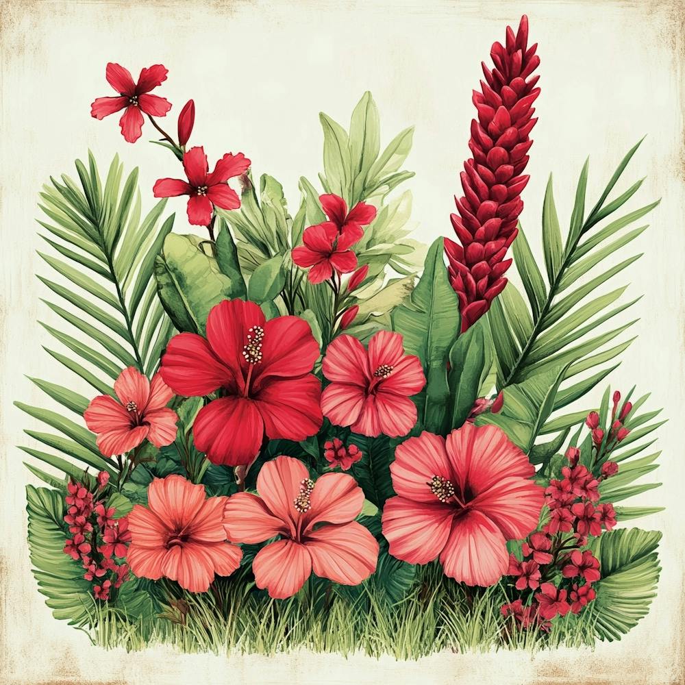 Tropical Flowers Art 13