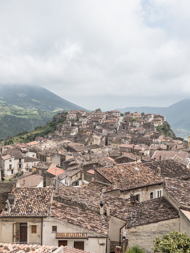 Ancient City In The Mountains Of Calabria, Italy