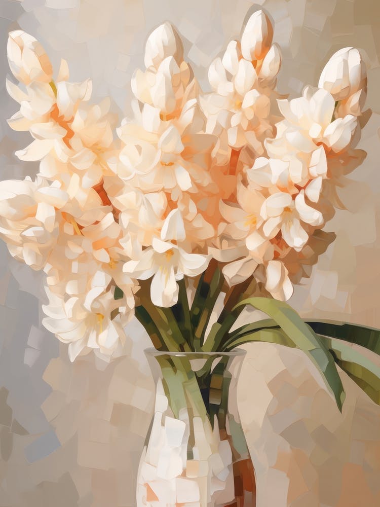 Hyacinth Flower Still Life Painting 3 Dreamy