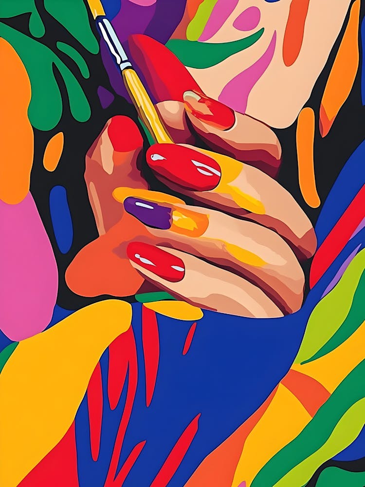 Woman Holding A Paintbrush