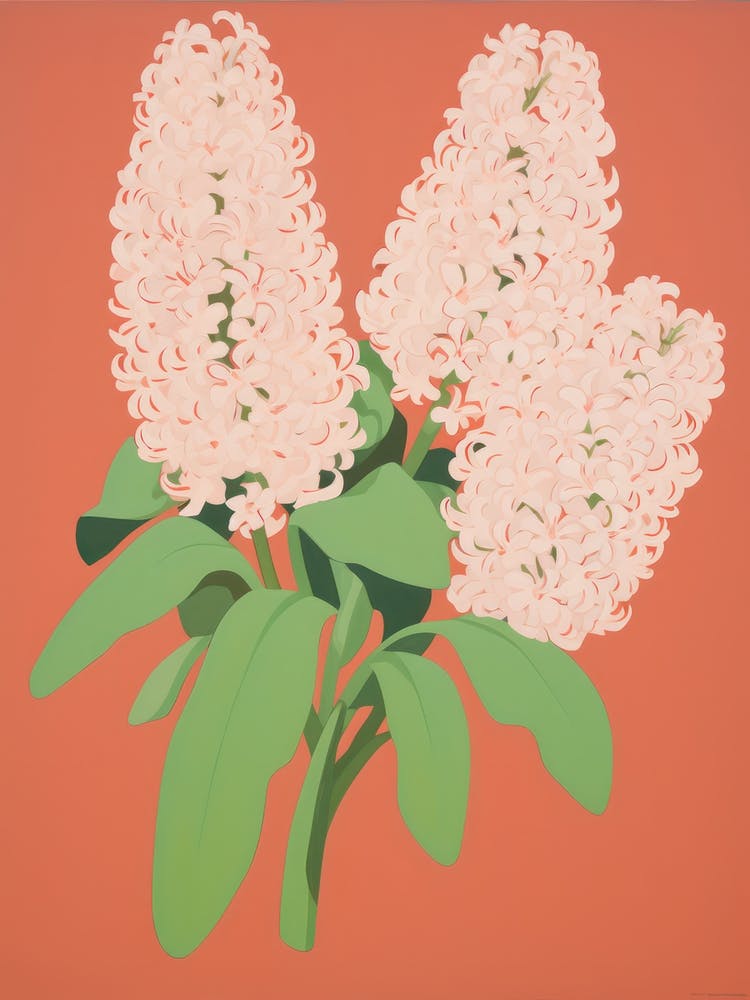 Hyacinths Flower Big Bold Illustration 2