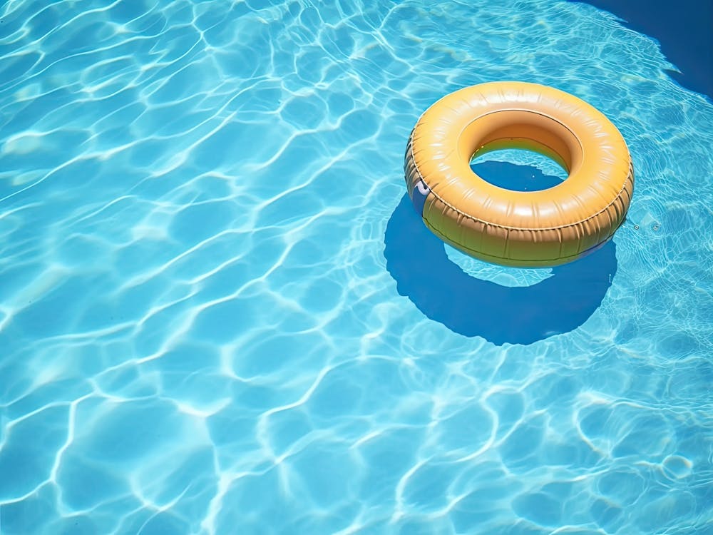 Swimming Pool And Yellow Donut