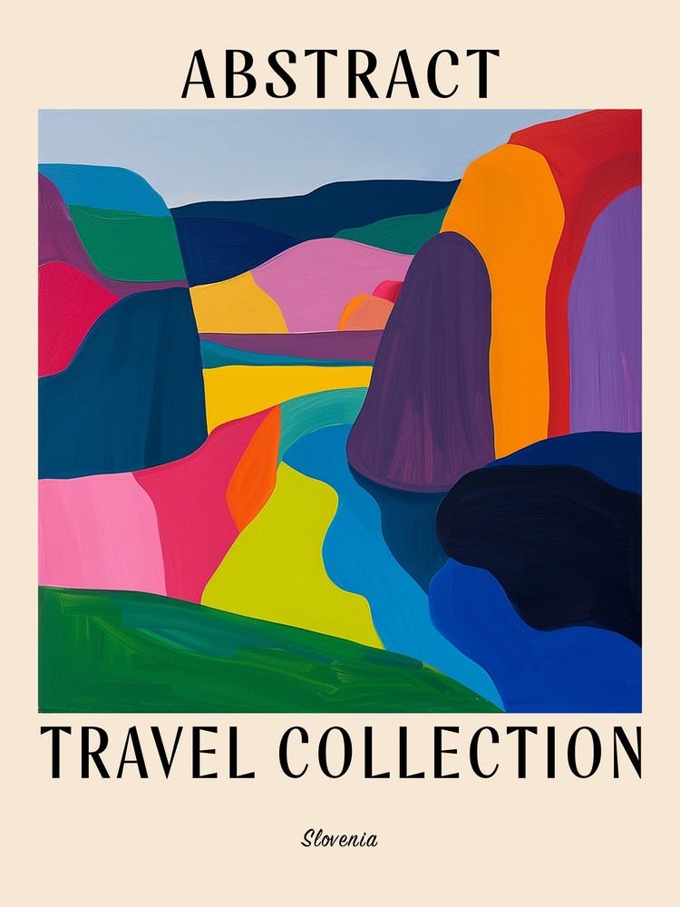 Abstract Travel Collection Poster Slovenia 1