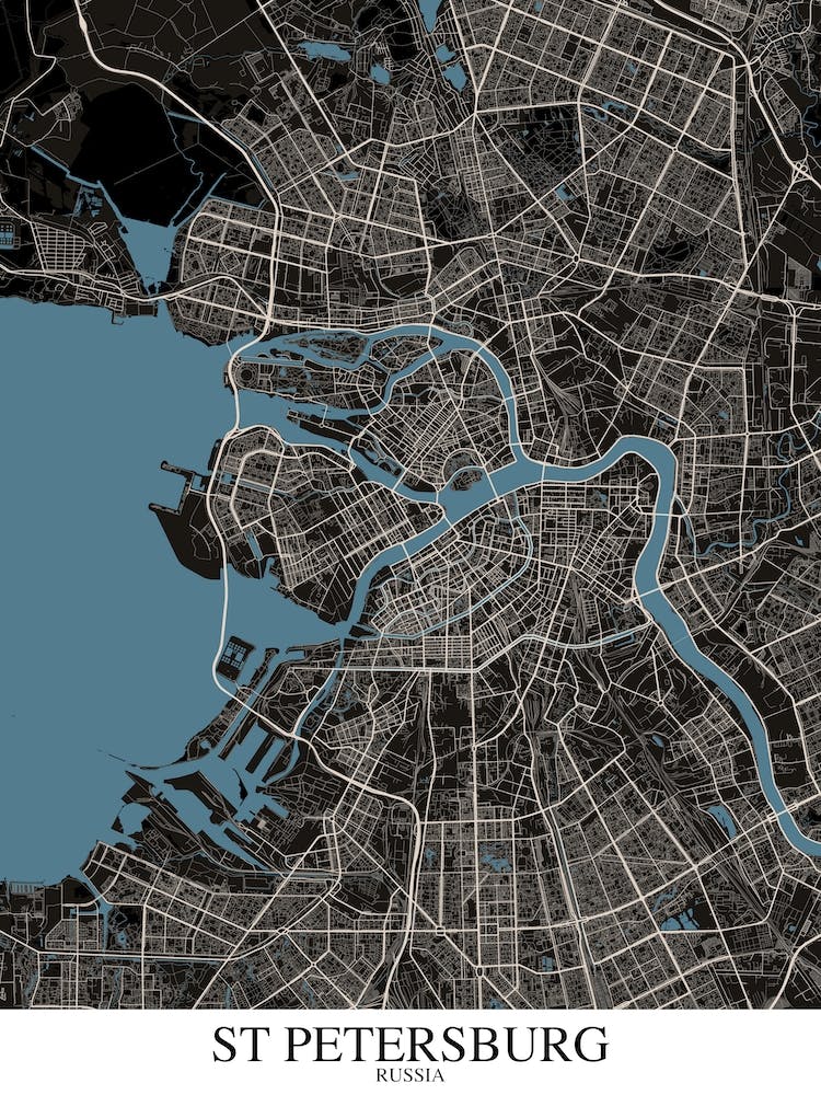 St Petersburg Black Blue