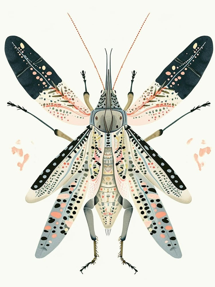 Colourful Insect Illustration Cricket 14