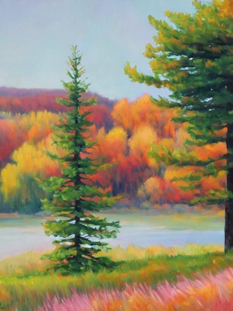 Norway Spruce Tree Watercolour