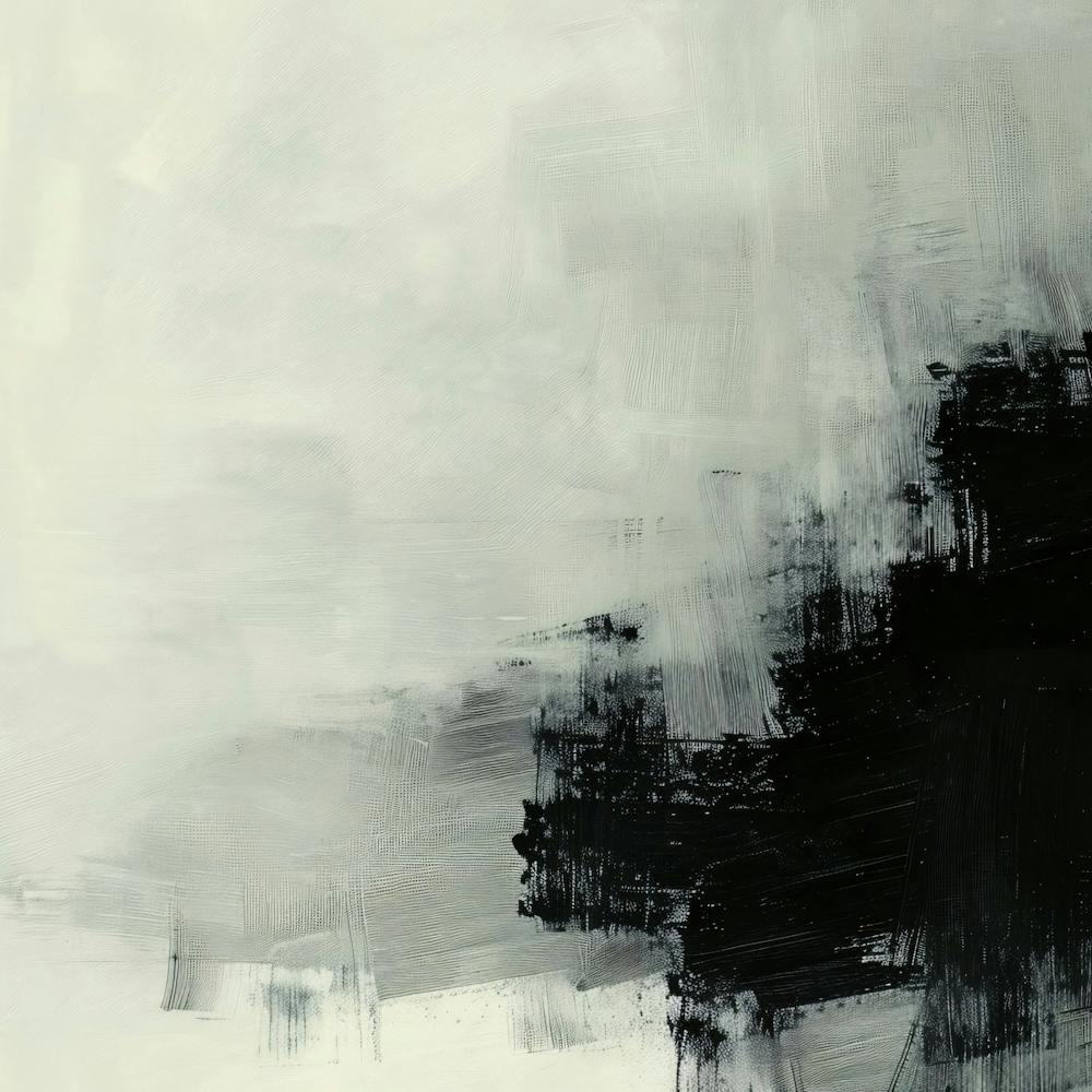Abstract Black And White Painting