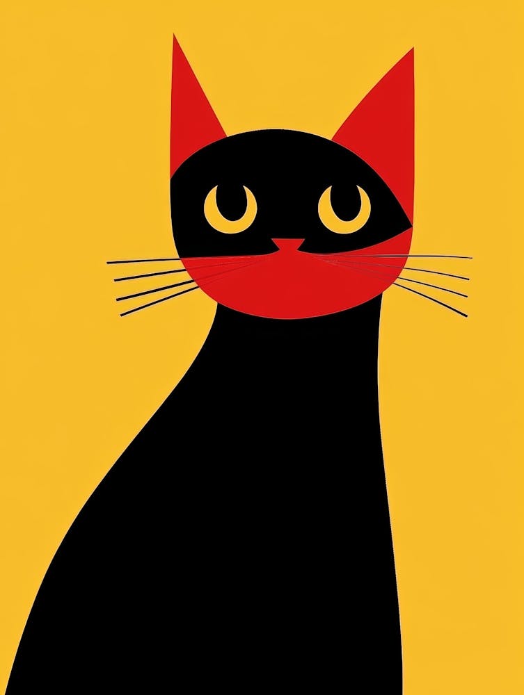 Black Cat With Red Nose