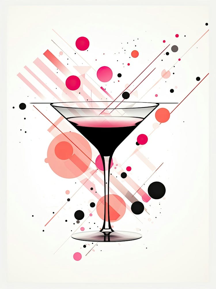 Mid Century Modern Cosmopolitan Floral Infusion Cocktail 2