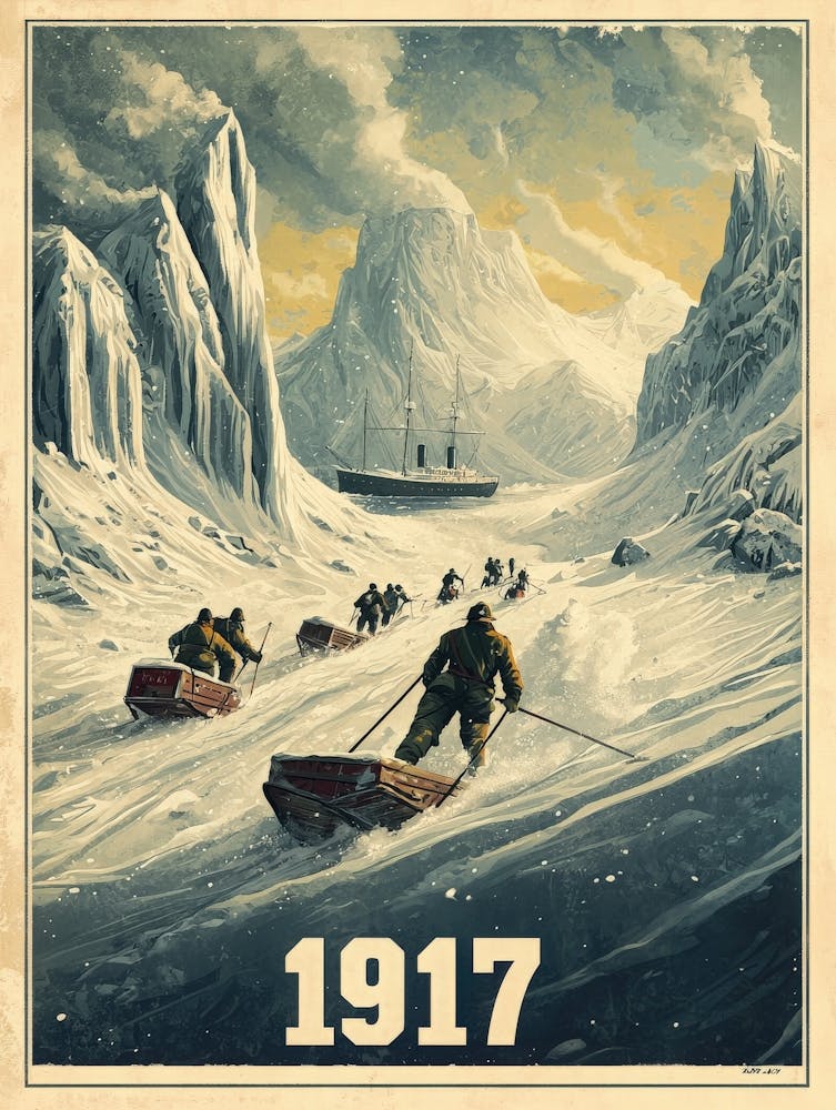 Aihrgdesign A Vintage Adventure Poster Of A Dramatic Polar Re 1fbdd759 F05f 4974 9e03 C89e3a293264 0