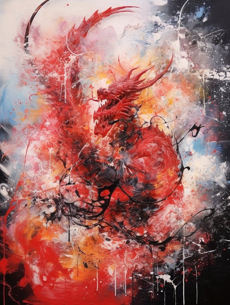 Dragon Abstract Expressionism 1