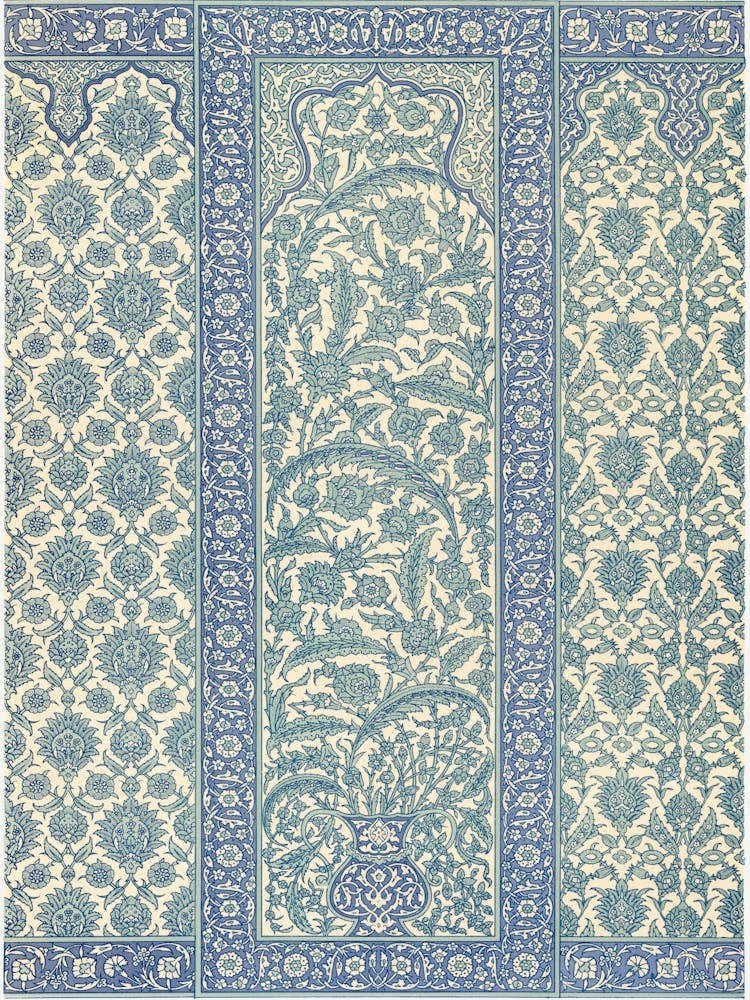 Arabic Pattern, La Decoration Arabe By Emile Prisses D’Avennes,Digitally Enhanced Lithograph From Our Own