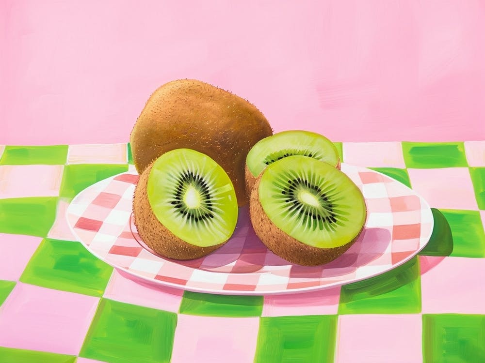 Kiwi Pink & Green Checkerboard