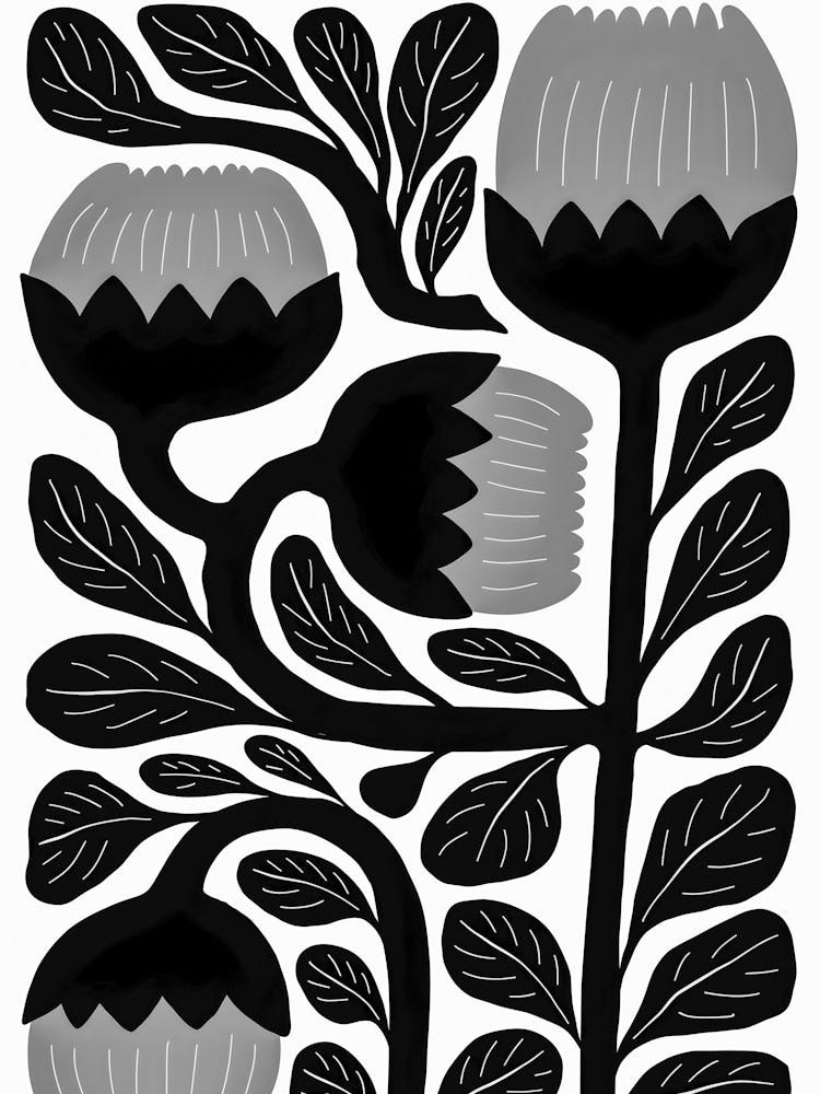 Black And White Flowers 134