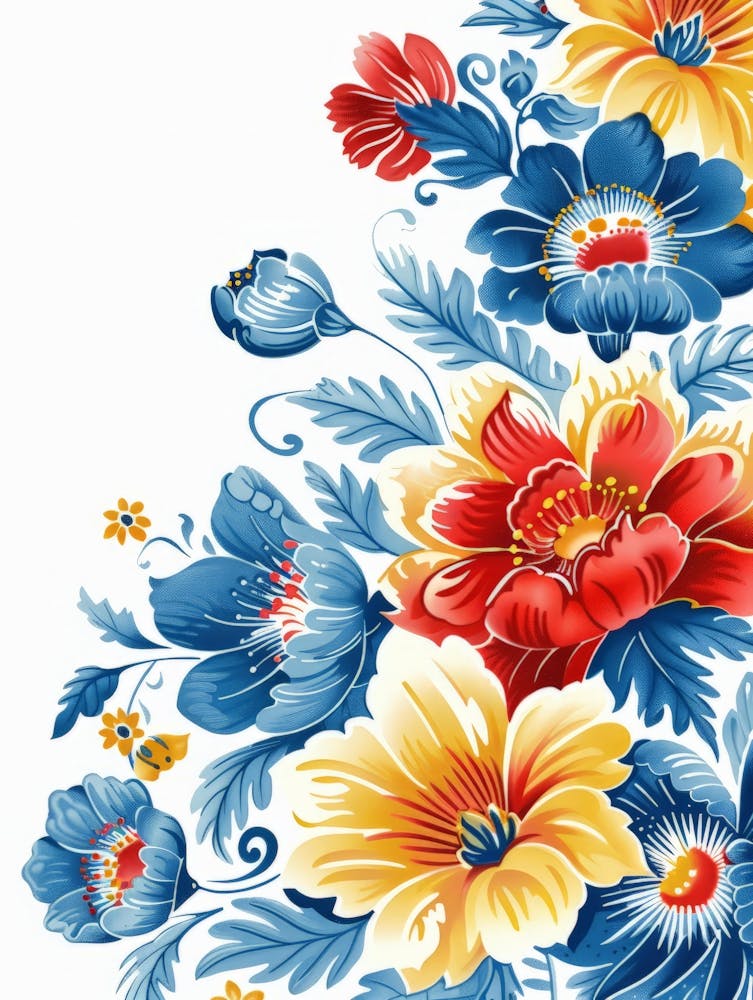 Russian Floral Wallpaper