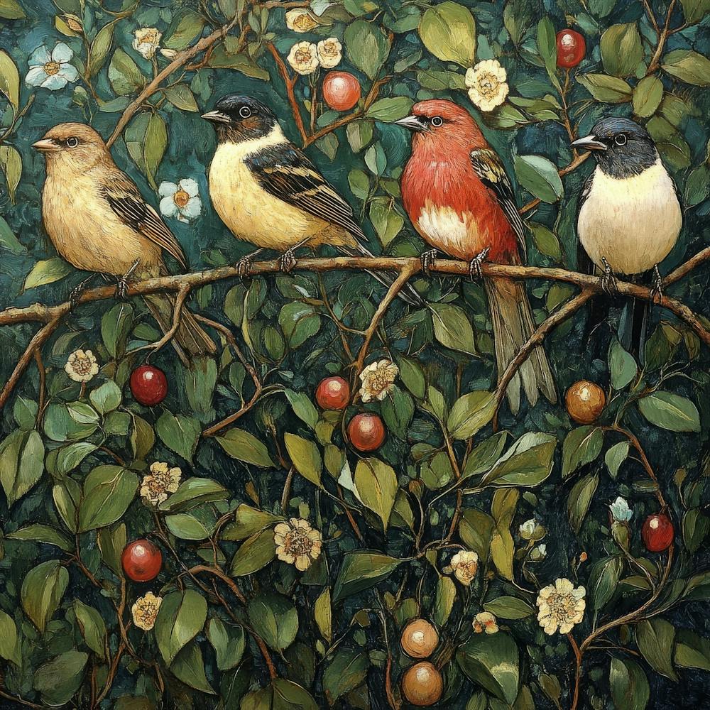 Birds On A Branch Art 34