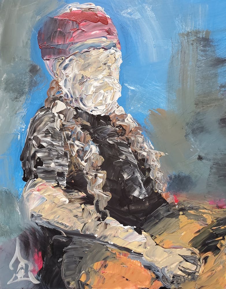 Willy Nelson Abstract Portrait