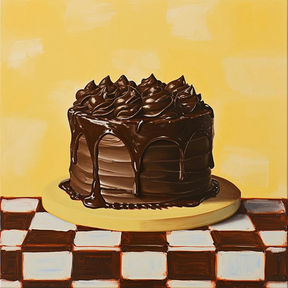 Chocolate Yellow Checkerboard 4