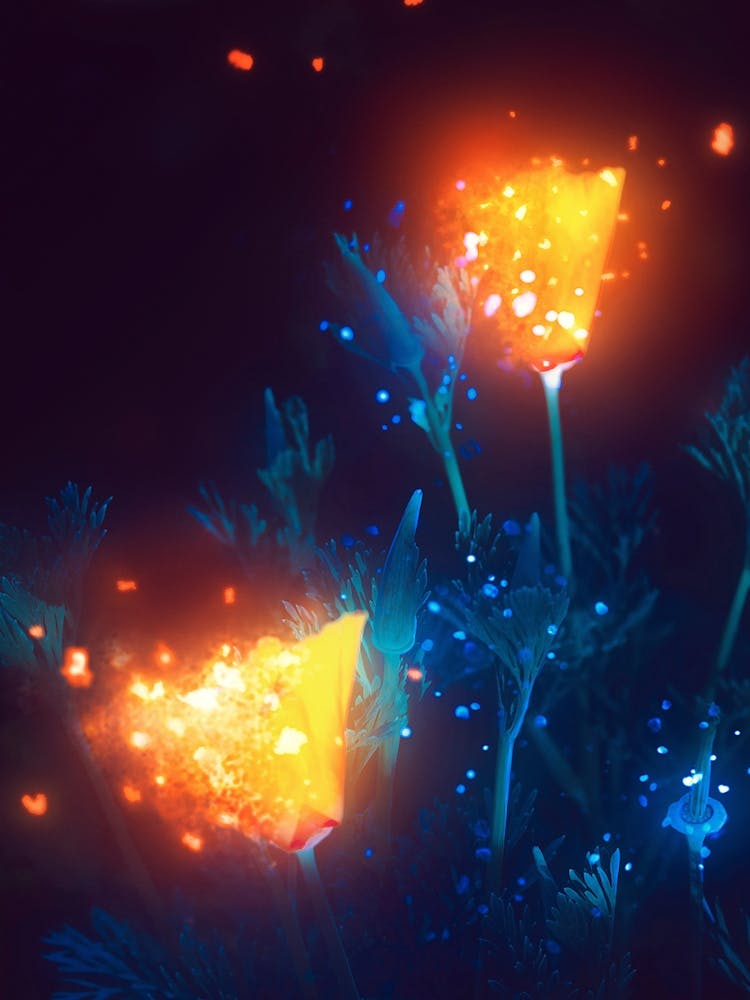 Magical fantasy flowers