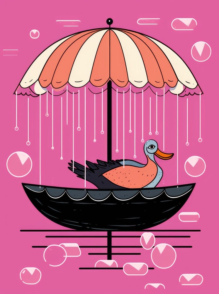 Ente im Regen 1