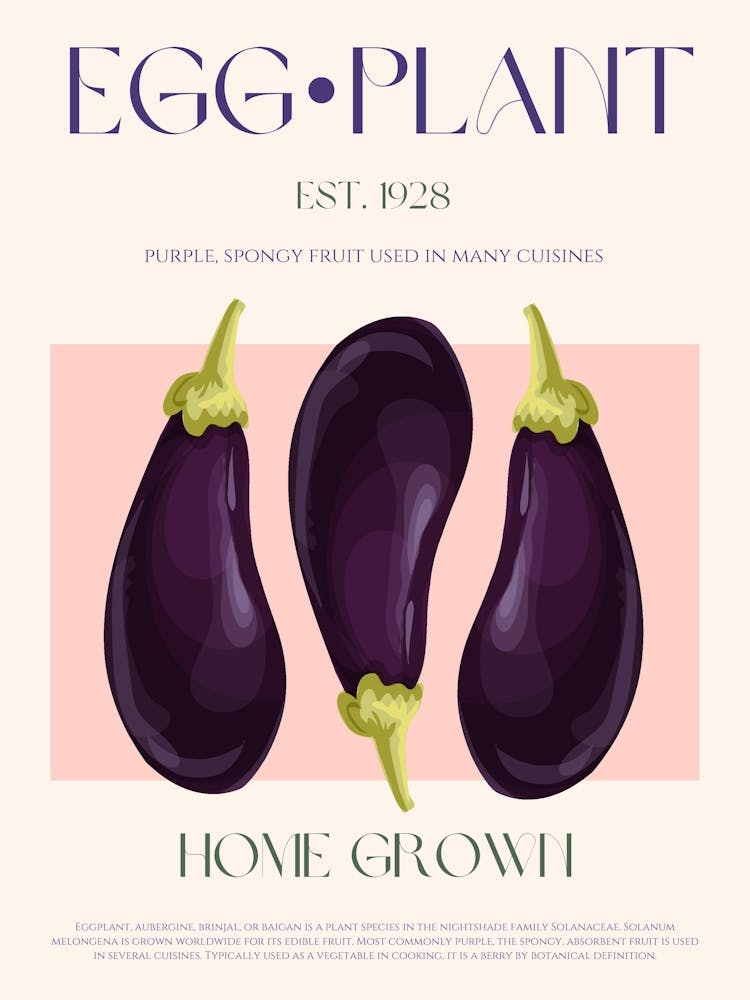 Eggplant Mid Century