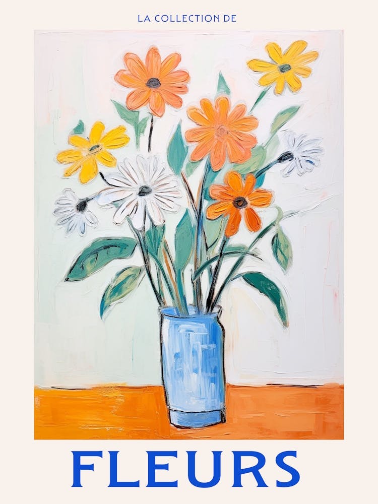 French Flower Poster Marigold