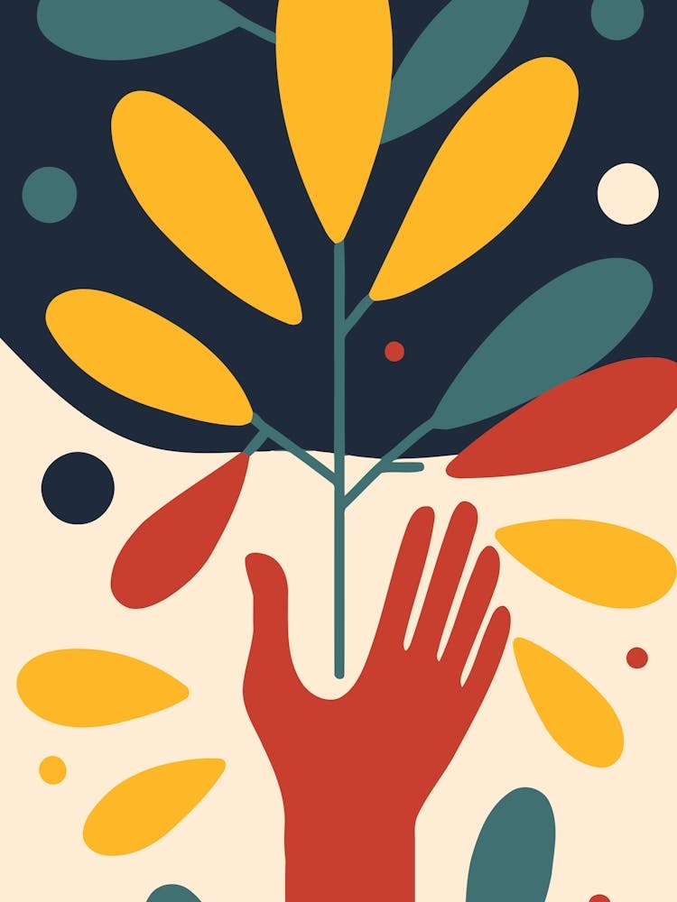 Hand Holding A Plant