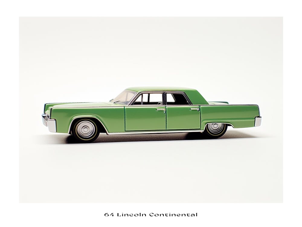 Toy Car 64 Lincoln Continental Green Poster