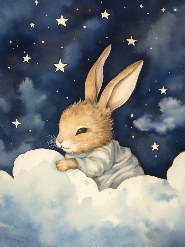 Baby Rabbit 1 Sleeping In The Clouds