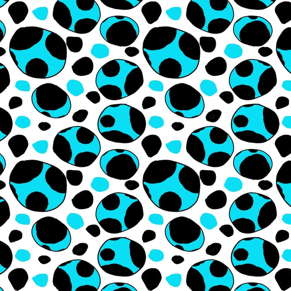 Turquoise Spotty Retro