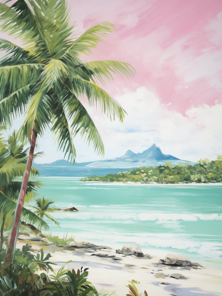 Une Peinture sur Toile de Matira Beach, Bora Bora 2
