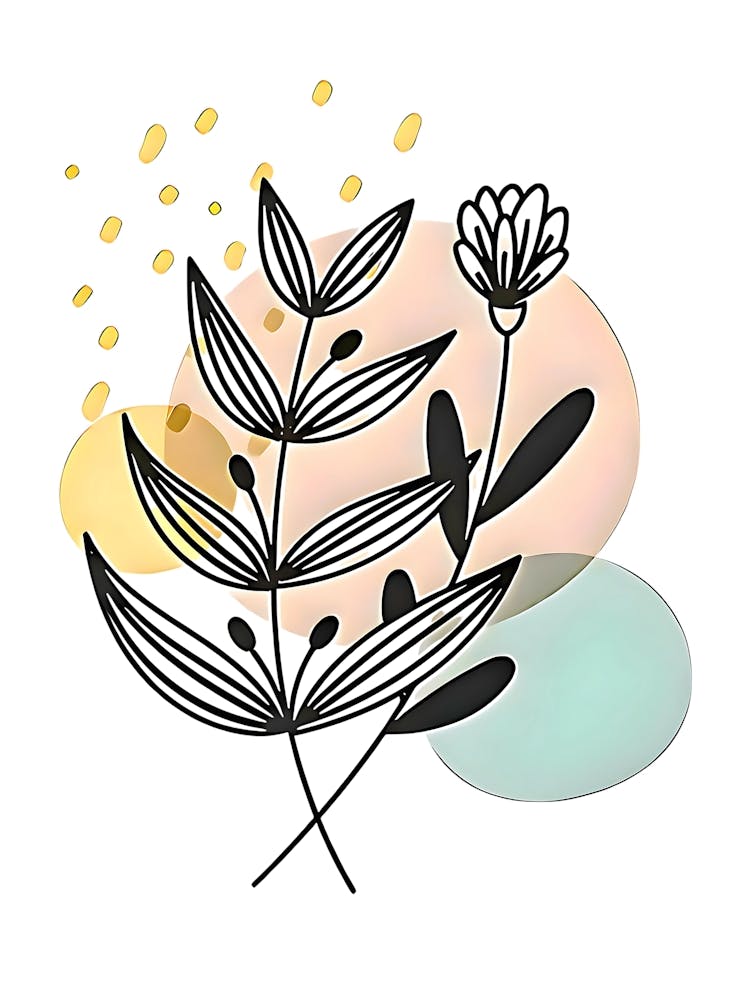 Botanical Bliss – Minimalist Floral Geometry