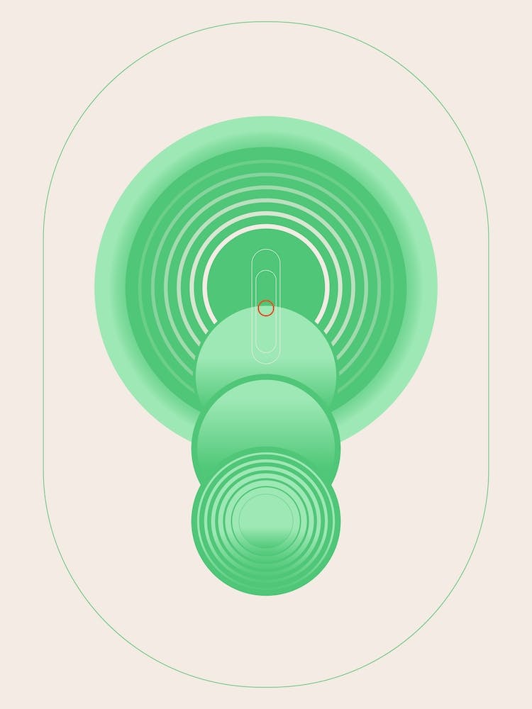 Expanse 2 Green Geometric Abstract