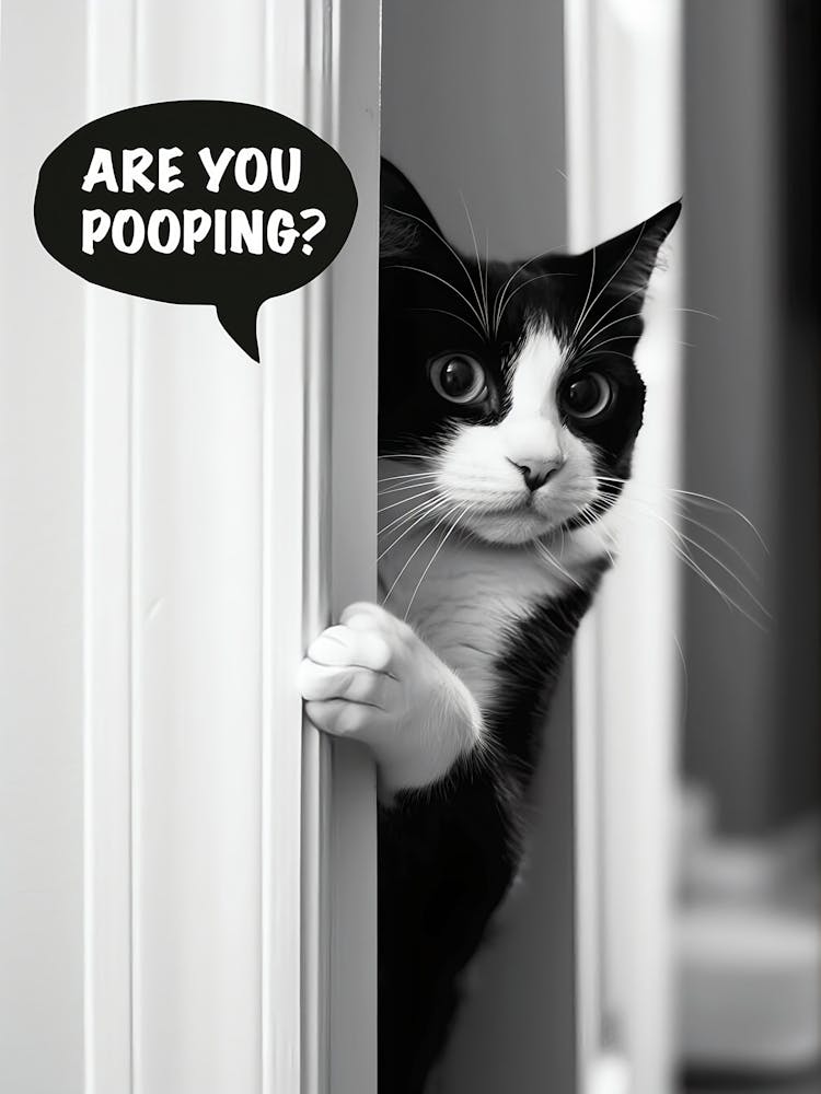 Bathroom Cat Poster, Are You Pooping Poster Funny Posters, Toilet Humor, Funny Bathroom Decor, Funny Cat Toilet Prints, Cat Toilet Wall Art