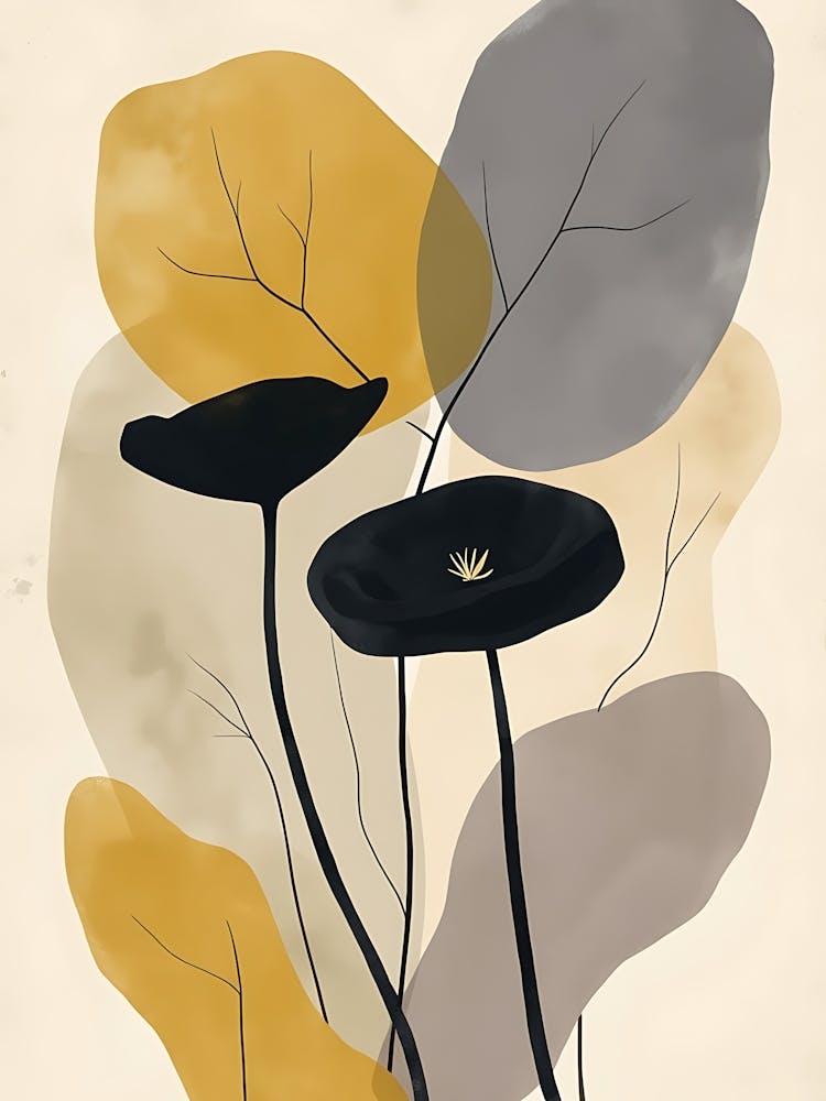 Soft Terracotta Leaves with Minimalist Composition