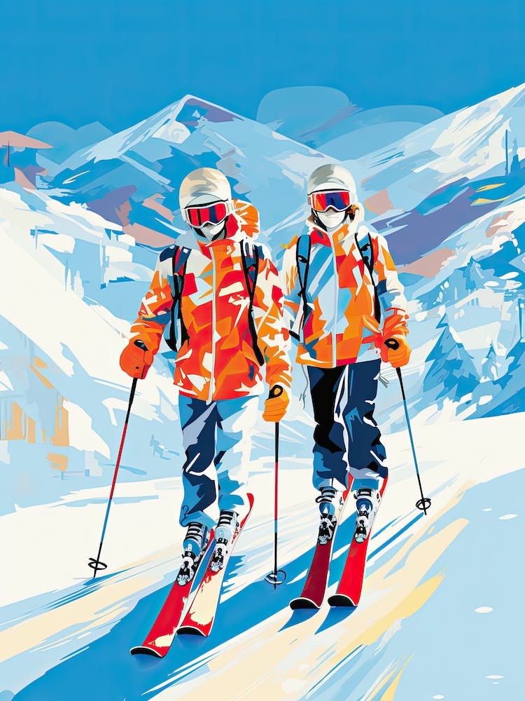 Steamboat Ski Resort   Colorado Usa, Ski Resort Illustration 3