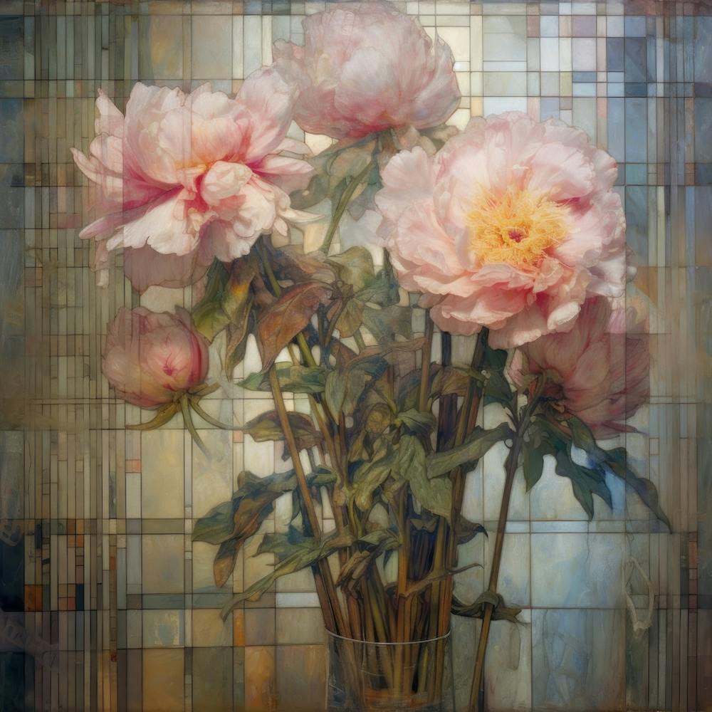 Peonies In A Vase