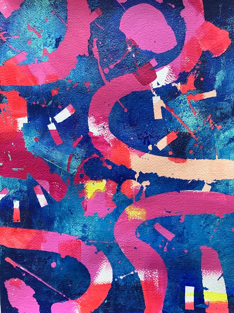 Abstract Painting-urban pink