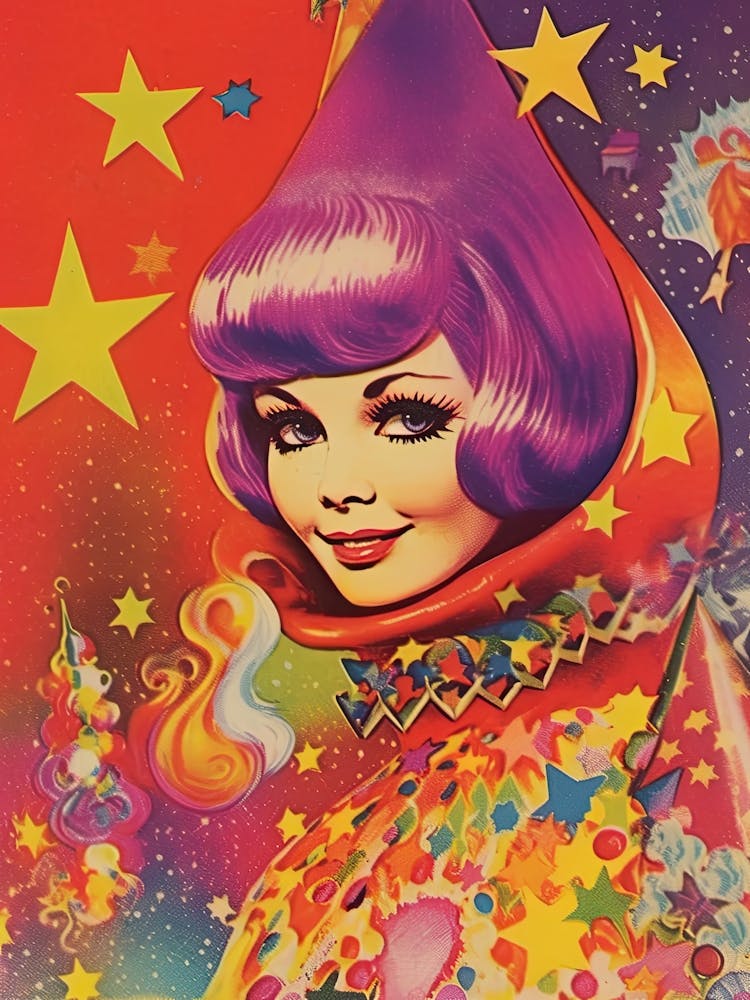 Vintage Witch Girl Kitsch 2