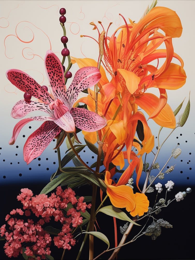 Surreal Florals Kangaroo Paw 1 Flower Painting