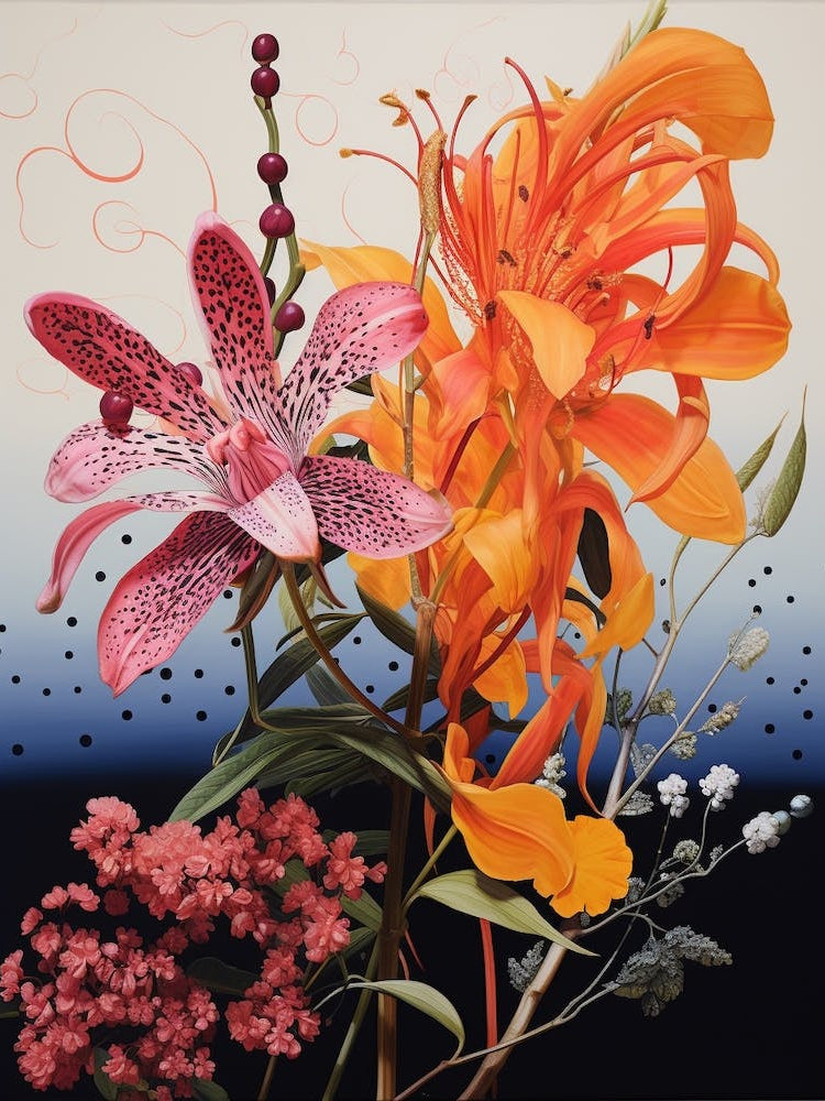 Surreal Florals Kangaroo Paw 1 Flower Painting