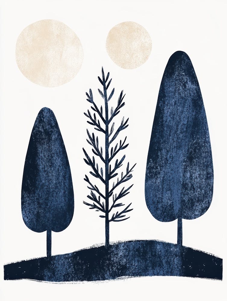 Three Trees In The Sky