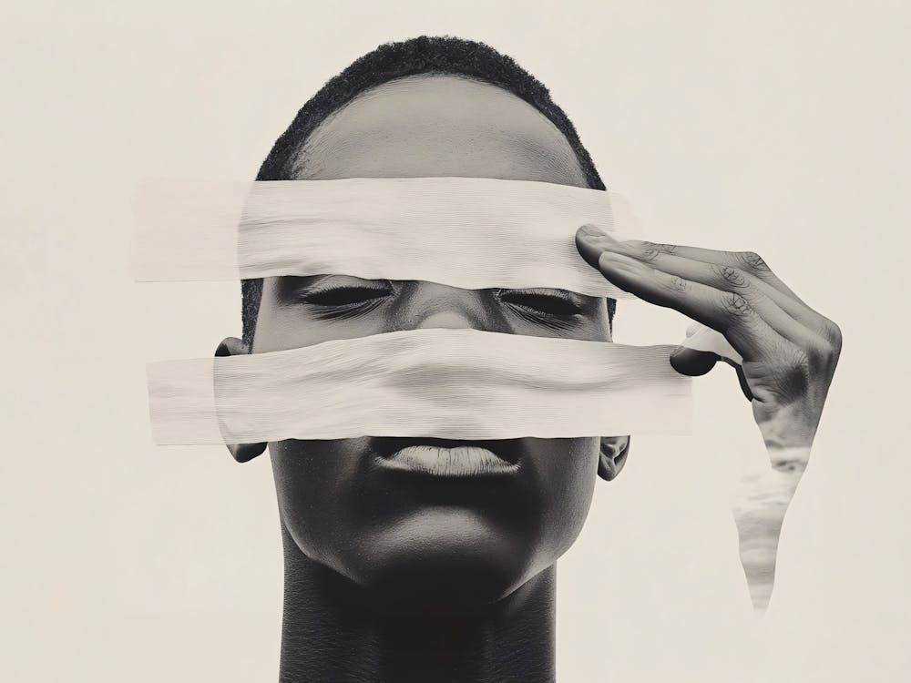 Man With His Eyes Covered