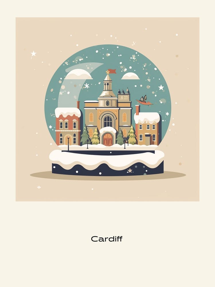Cardiff United Kingdom 1 Snowglobe Poster
