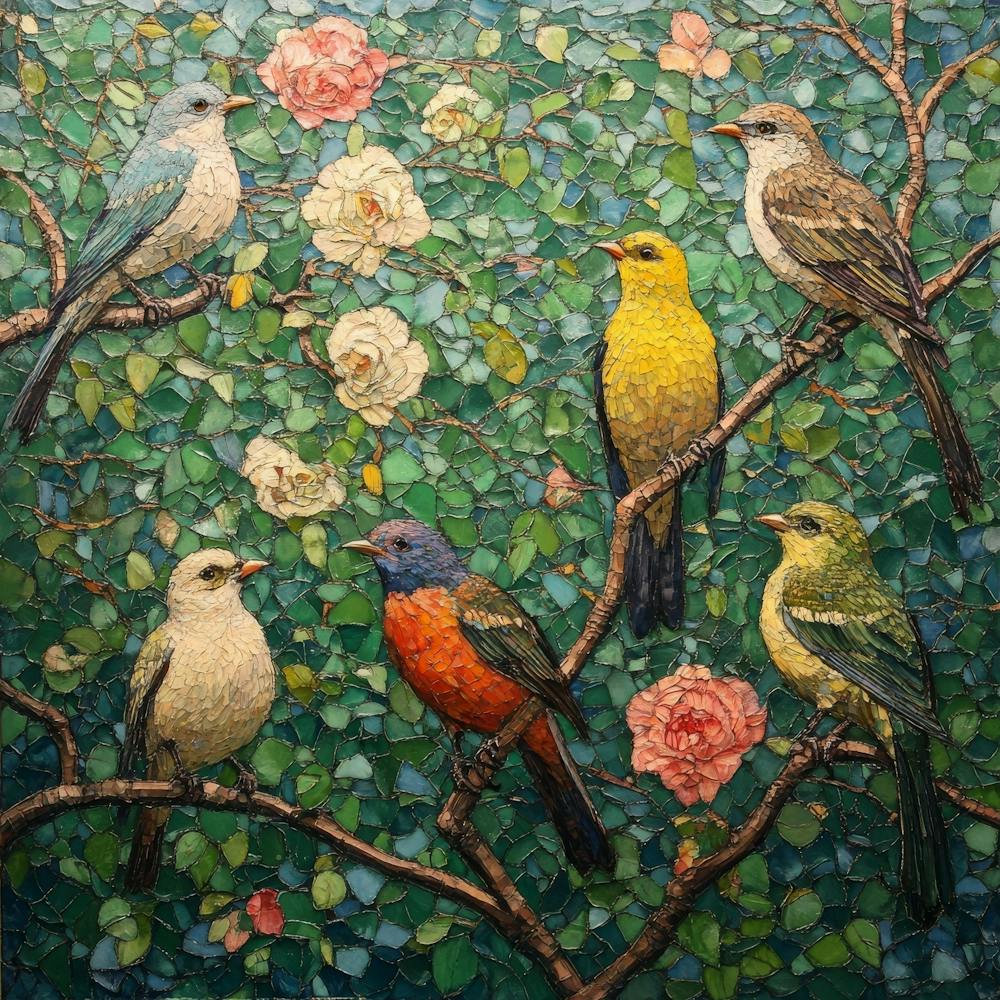 Birds On A Branch Art