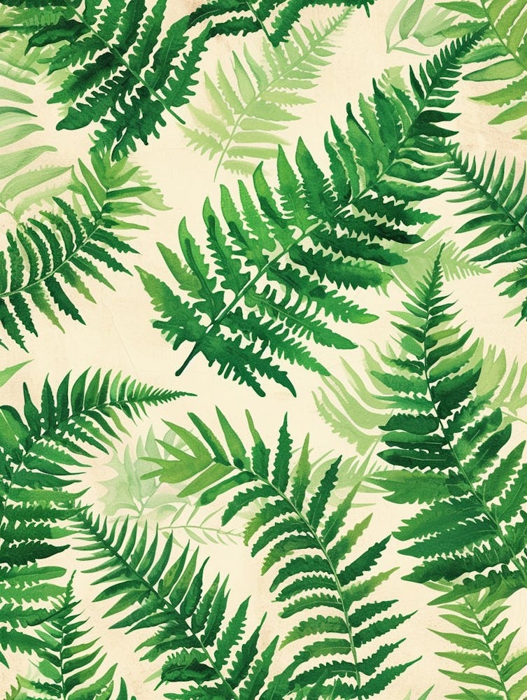 Pattern Poster Staghorn Fern 1
