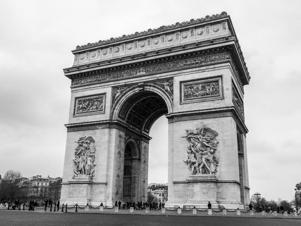 Black And White Arc De Triomphe Paris